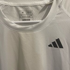 Adidas women’s Aeroready White and Black Short Sleeve Tee